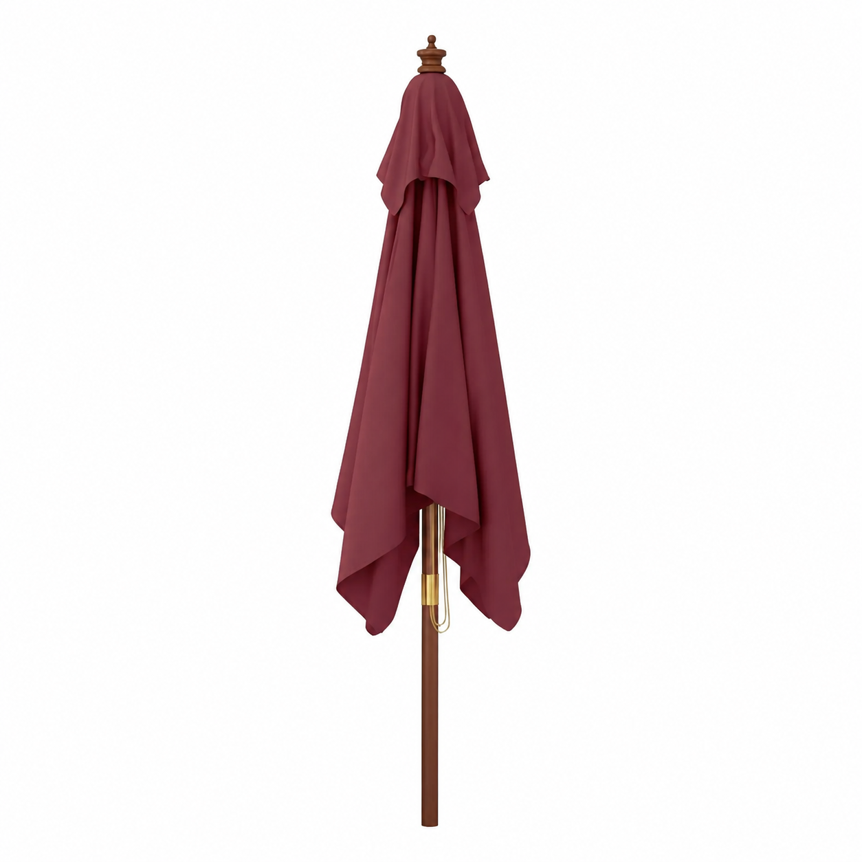 Grand parasol de jardin rouge bordeaux réglable