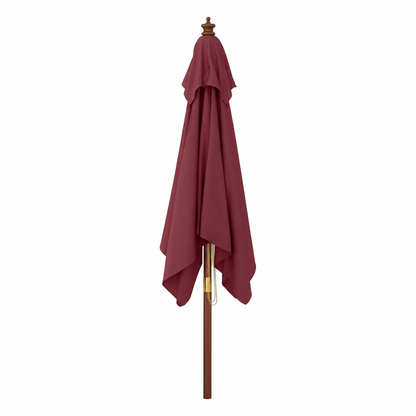 Grand parasol de jardin rouge bordeaux réglable