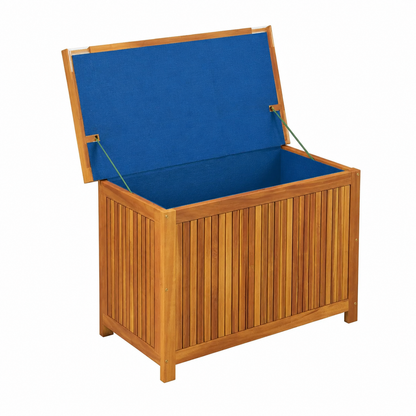 Coffre de rangement extérieur en acacia 90x50x60,5 cm