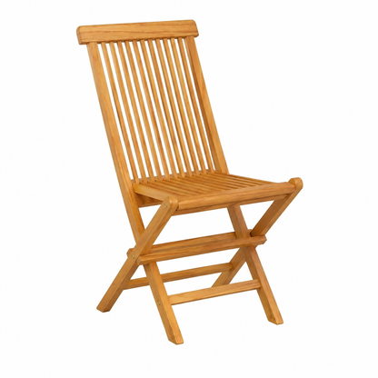 Lot de 8 chaises de jardin gris en teck