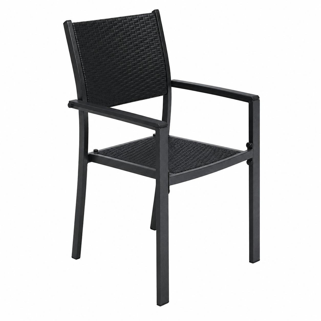 Ensemble de jardin noir 5 pièces pour repas