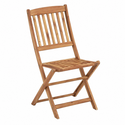 Ensemble de 6 chaises de jardin pliables avec coussins en bois d'acacia