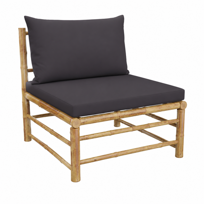 Ensemble de meubles de jardin 4 pièces avec coussins gris foncé
