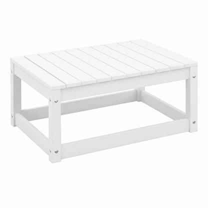 Ensemble de 2 canapés de jardin avec coussins en bois blanc
