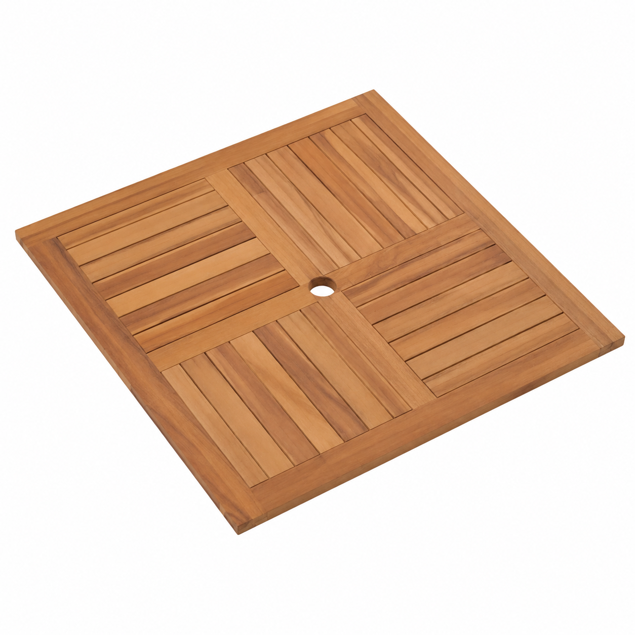 Table carrée de jardin en bois de teck 110x110x75 cm