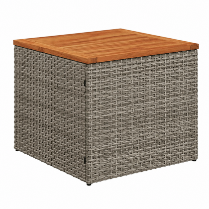 Ensemble de meubles de jardin 13 pièces avec coussins gris en résine