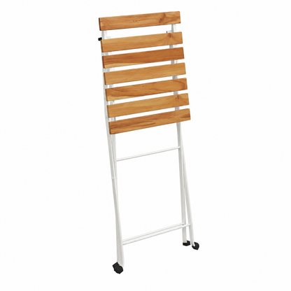 Lot de 6 chaises de bistrot pliantes en bois et acier