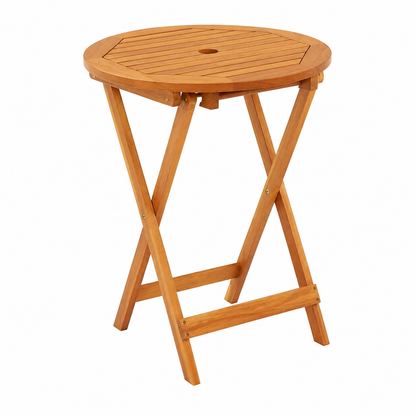 Ensemble de bistro 3 pièces en tissu taupe et bois massif
