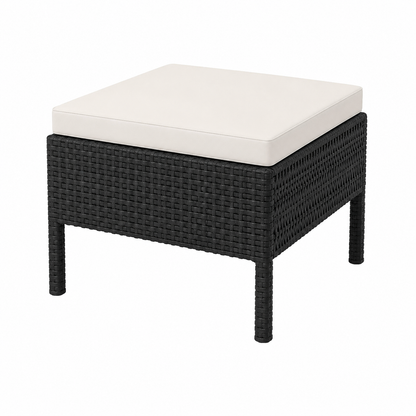 Ensemble de mobilier de jardin 6 pièces avec coussins en résine tressée
