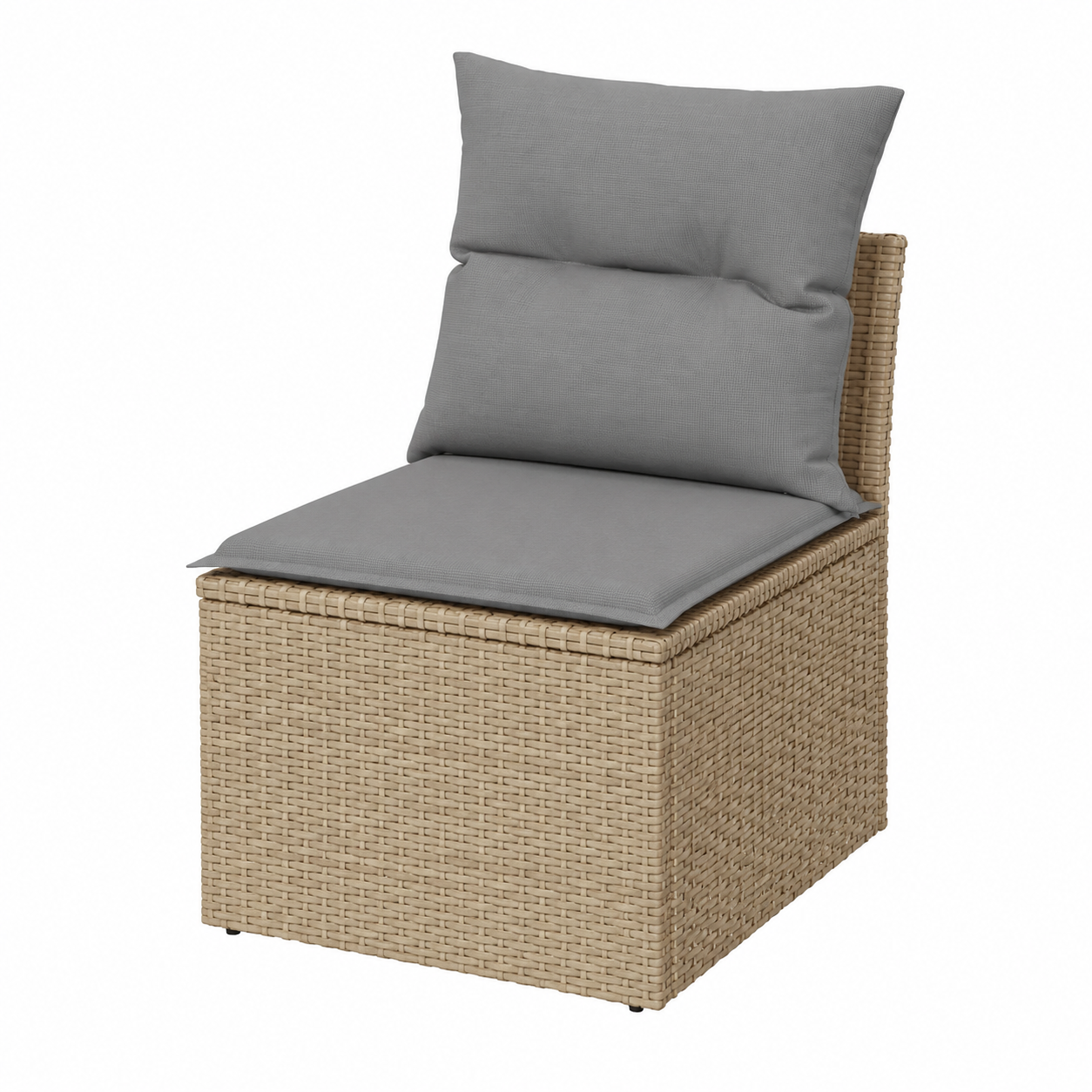 Ensemble de mobilier d'extérieur 13 pièces en résine tressée beige