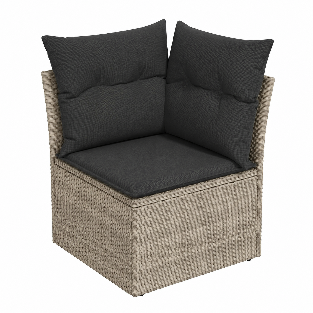 Ensemble de mobilier de jardin 8 pièces avec coussins gris clair