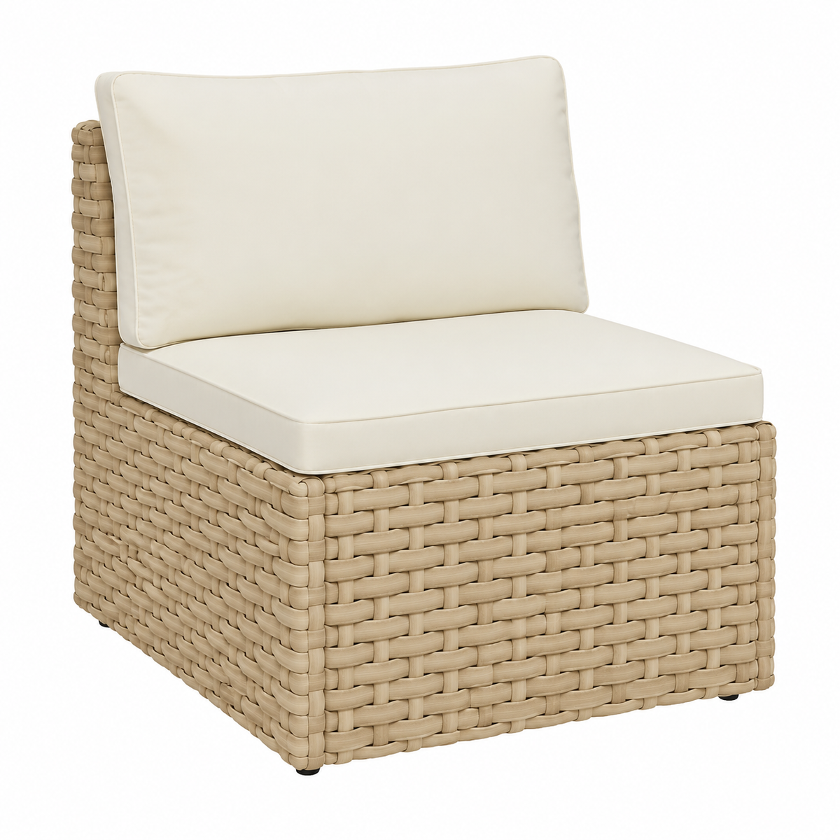 Ensemble de mobilier de jardin 7 pièces avec coussins beiges