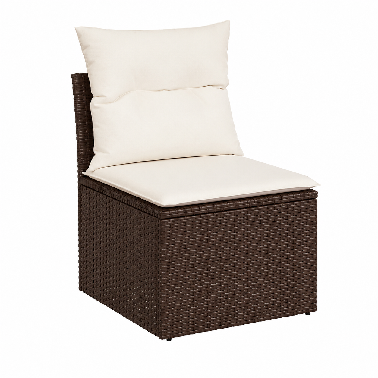 Ensemble mobilier d'extérieur 12 pièces marron en résine