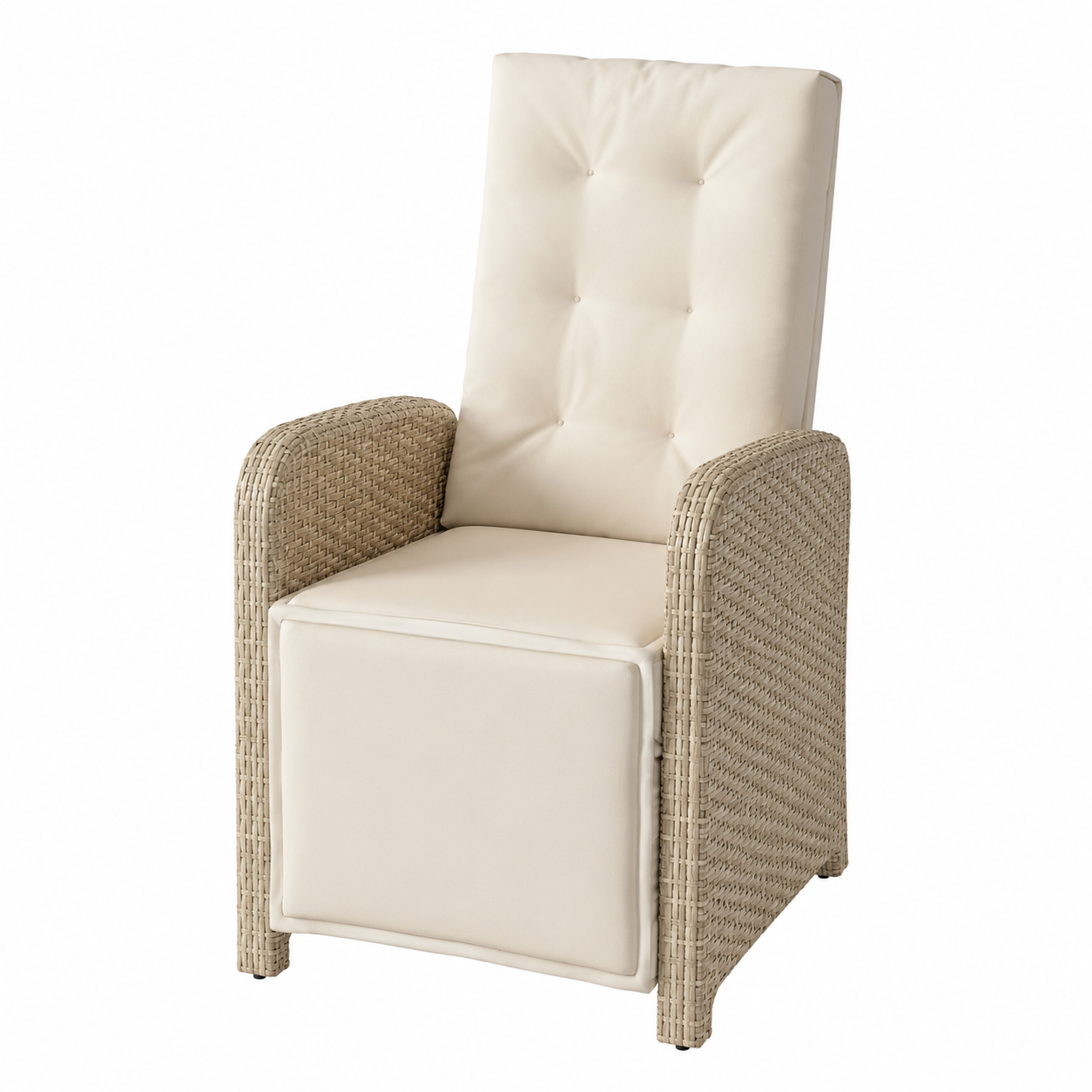 Ensemble de 2 chaises de jardin inclinables avec repose-pied