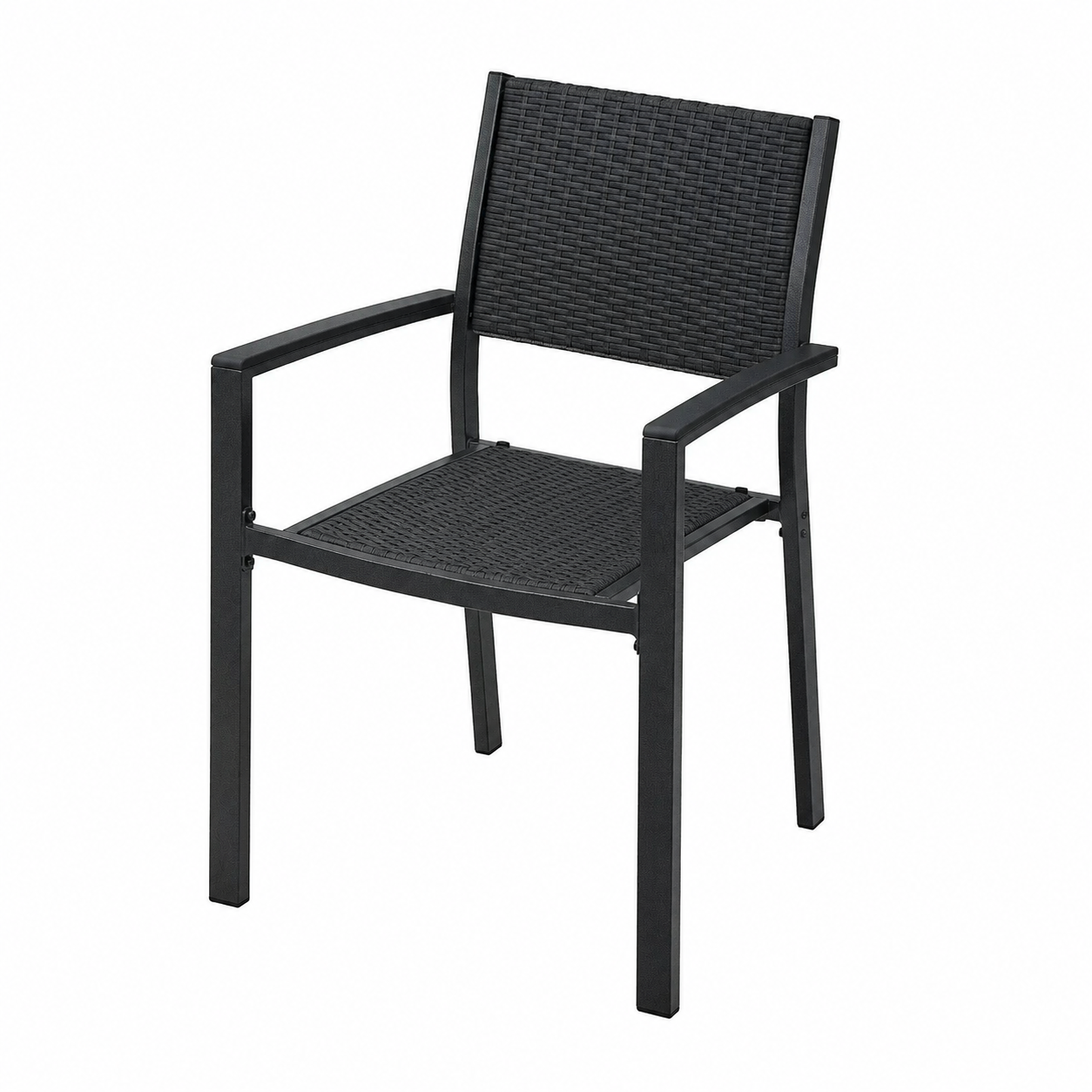 Ensemble de jardin noir 5 pièces pour repas